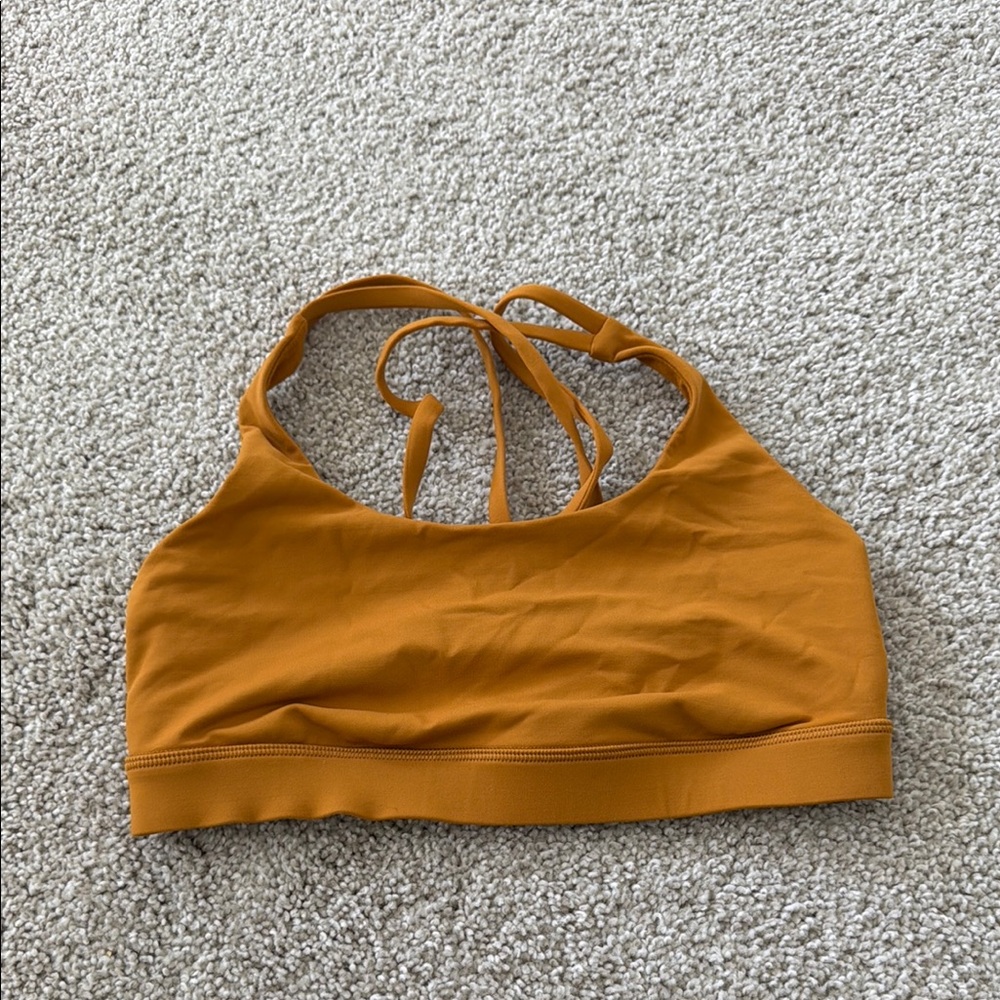 lululemon athletica Women's Strappy Sports Bra in Burnt Orange size 6 - Picture 2 of 2
